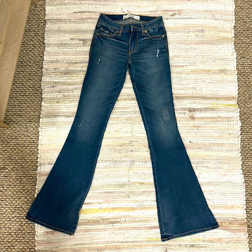 Abercrombie NWT dark bell bottom jeans